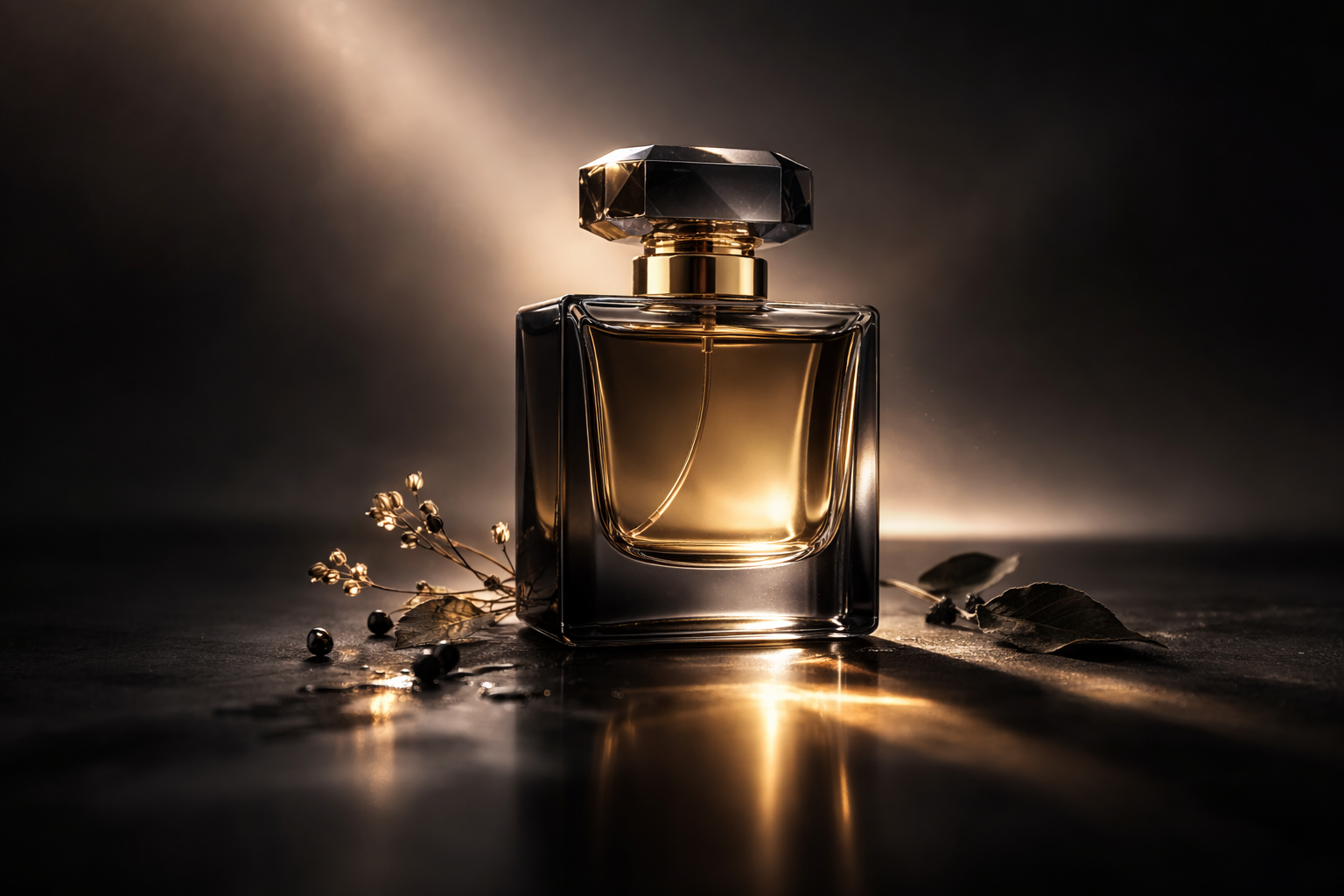 Man applying perfume