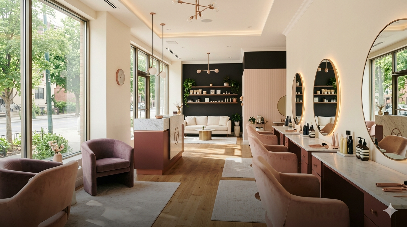 Luxury salon interior